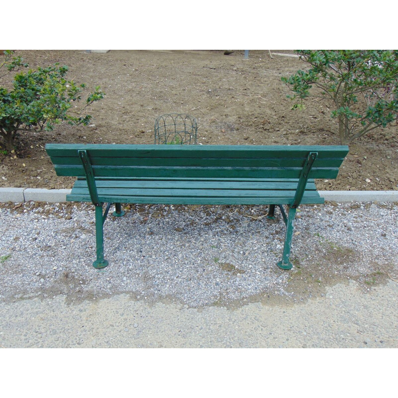 Vintage garden bench in iron and wood