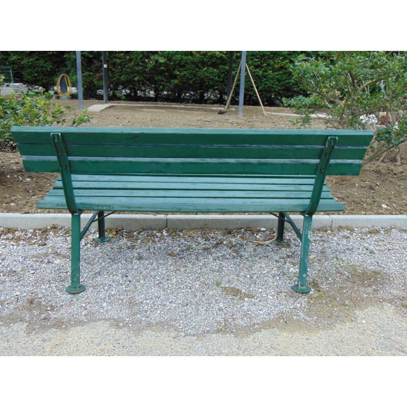 Banc de jardin vintage en fer et bois