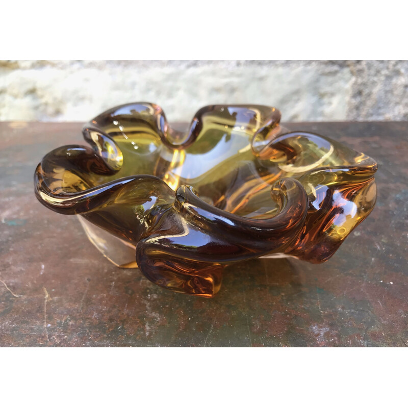 Vintage Murano glass ashtray by Seguso, 1970