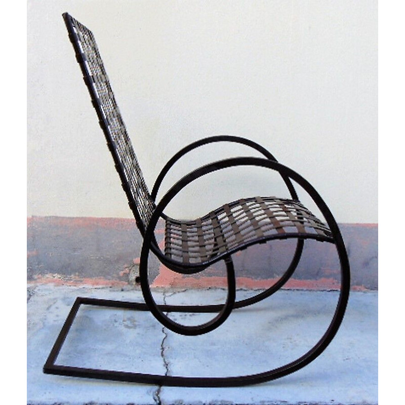 Vintage iron rocking chair
