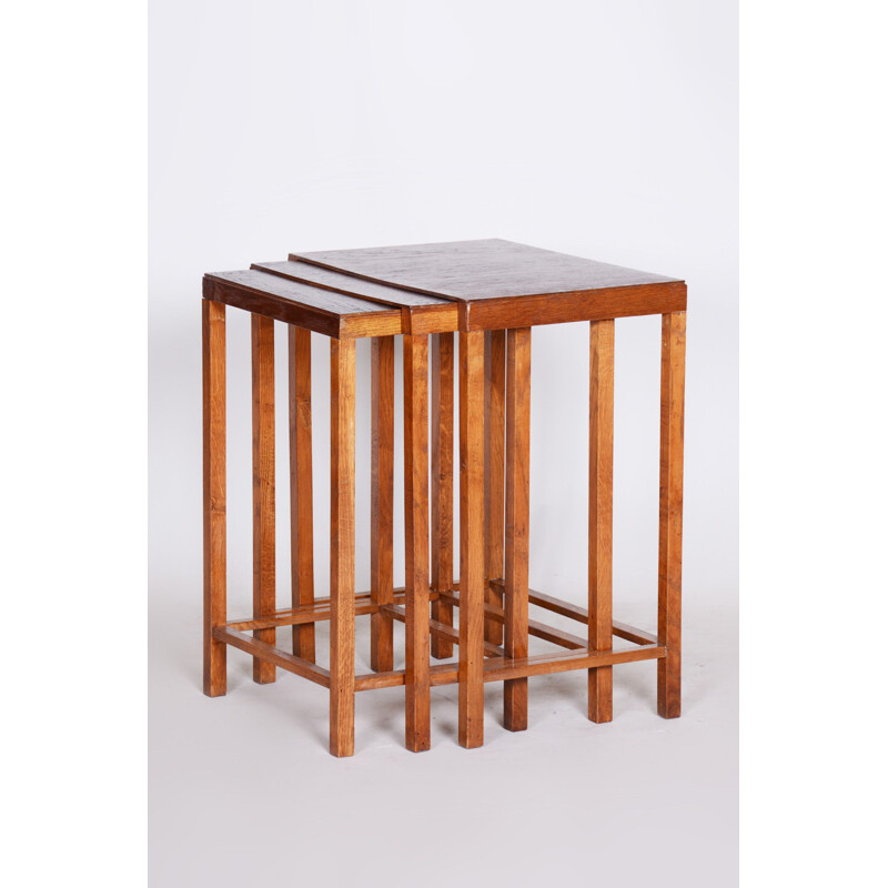 Vintage Art Deco nesting tables by Jan Vanek, 1930