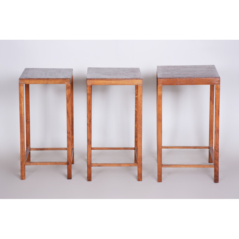 Vintage Art Deco nesting tables by Jan Vanek, 1930