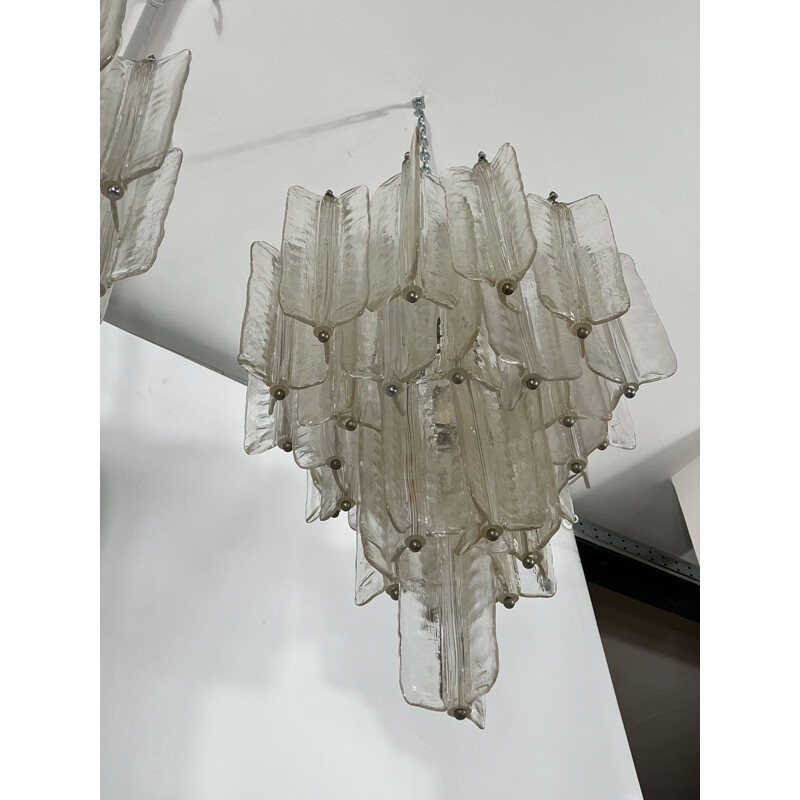 Pareja de lámparas de cristal de Murano vintage de Toni Zuccheri para Venini, Italia 1960