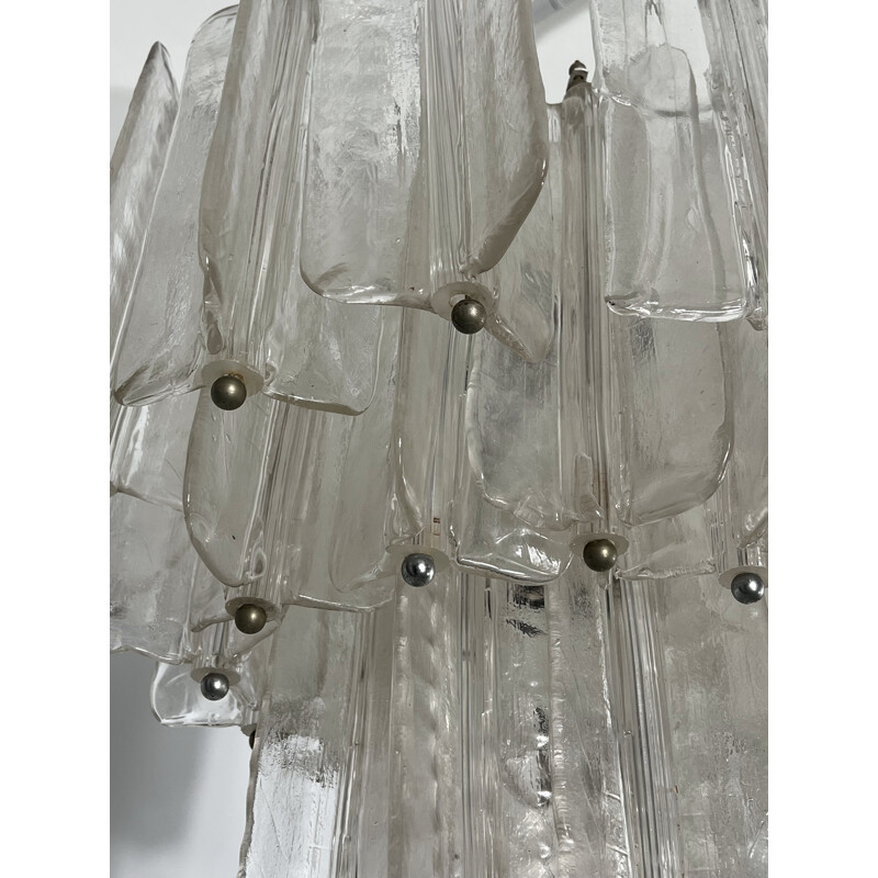 Pair of mid-century Murano glass chandeliers by Toni Zuccheri for Venini, Italy 1960s