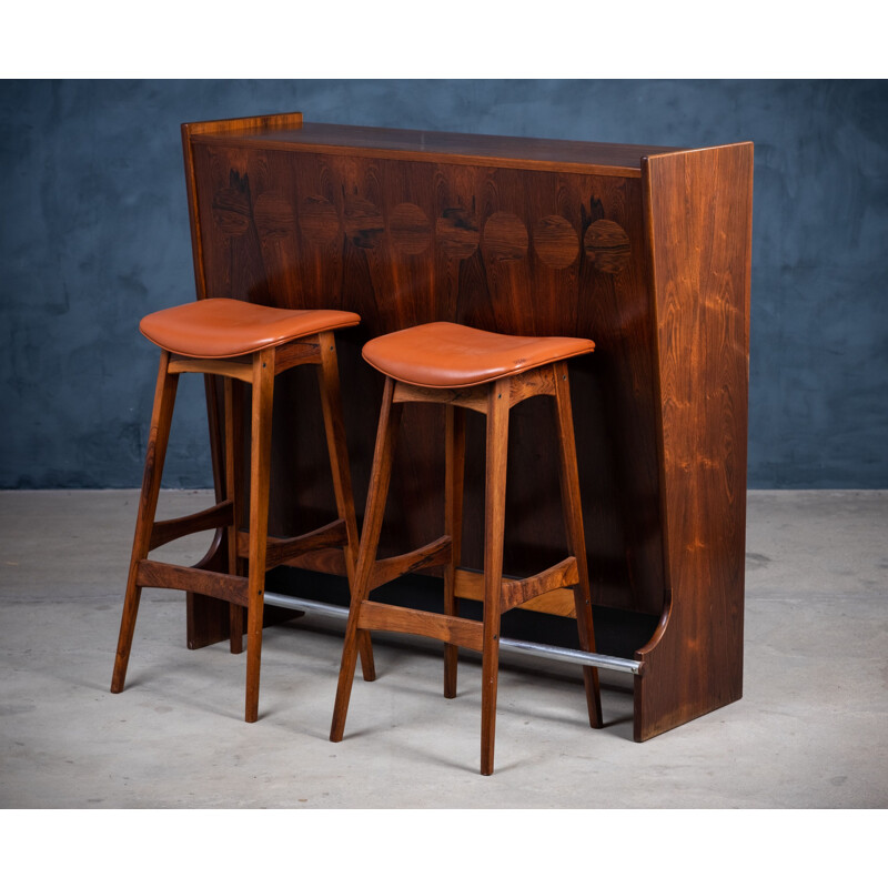 Vintage rosewood bar cabinet "SK 661" by Johannes Andersen for Skaaning et Son, Denmark 1960