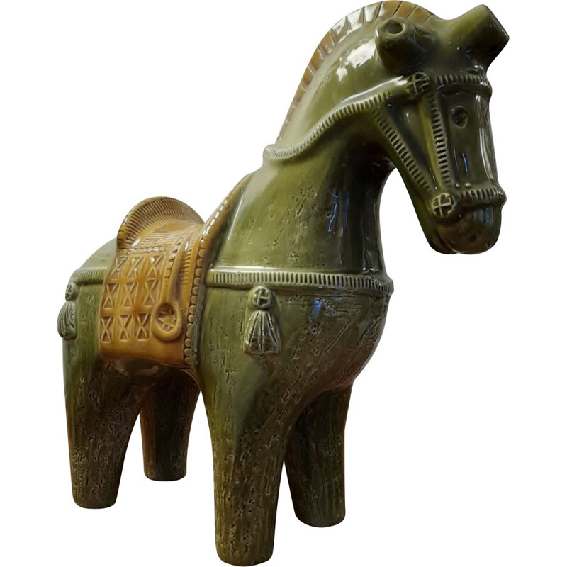 Cavallo vintage in ceramica di Aldo Londi per Bitossi, 1950