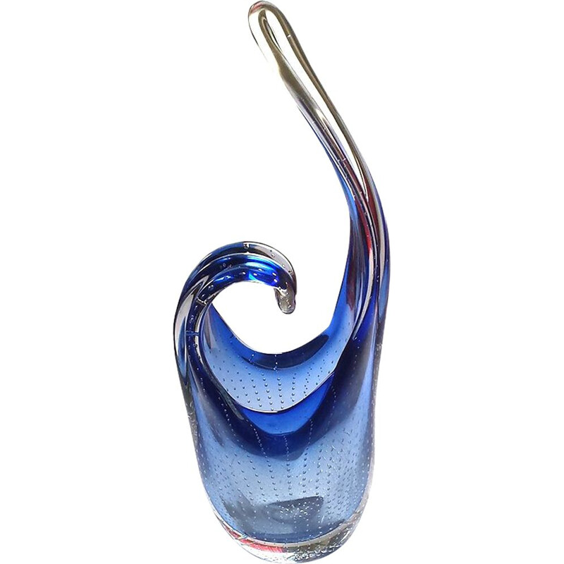 Vase d'art vintage en verre de Murano