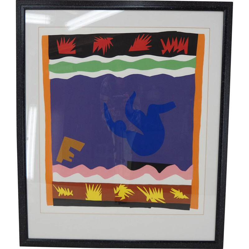 Affiche abstraite vintage d'Henri Matisse, 1990