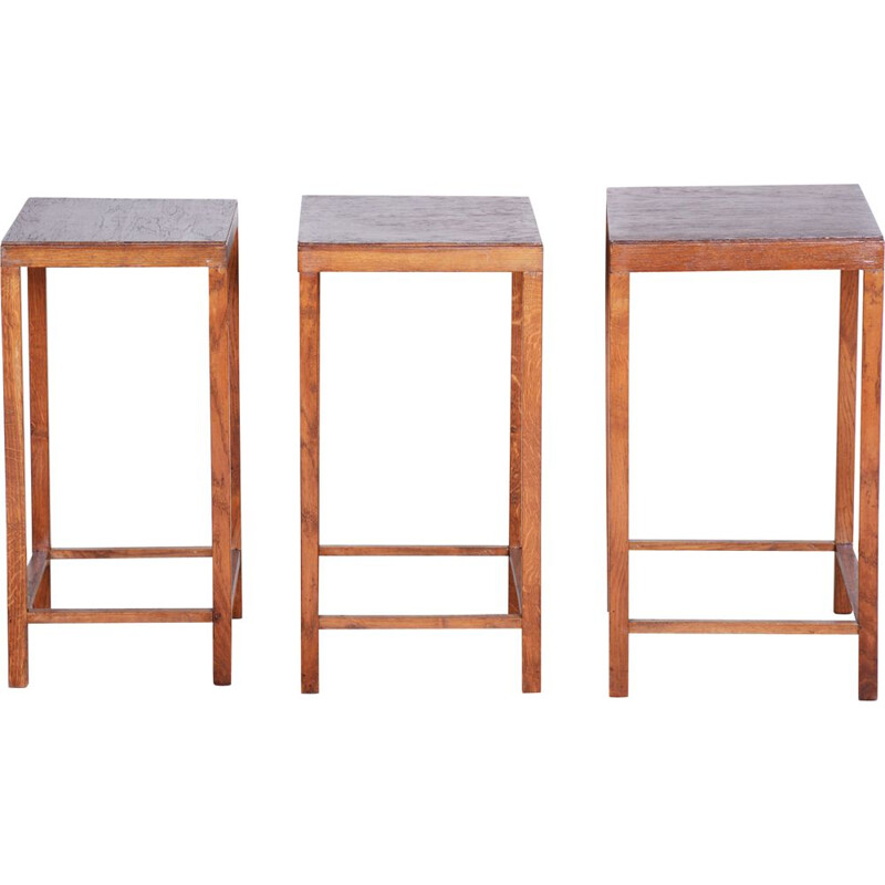 Vintage Art Deco nesting tables by Jan Vanek, 1930