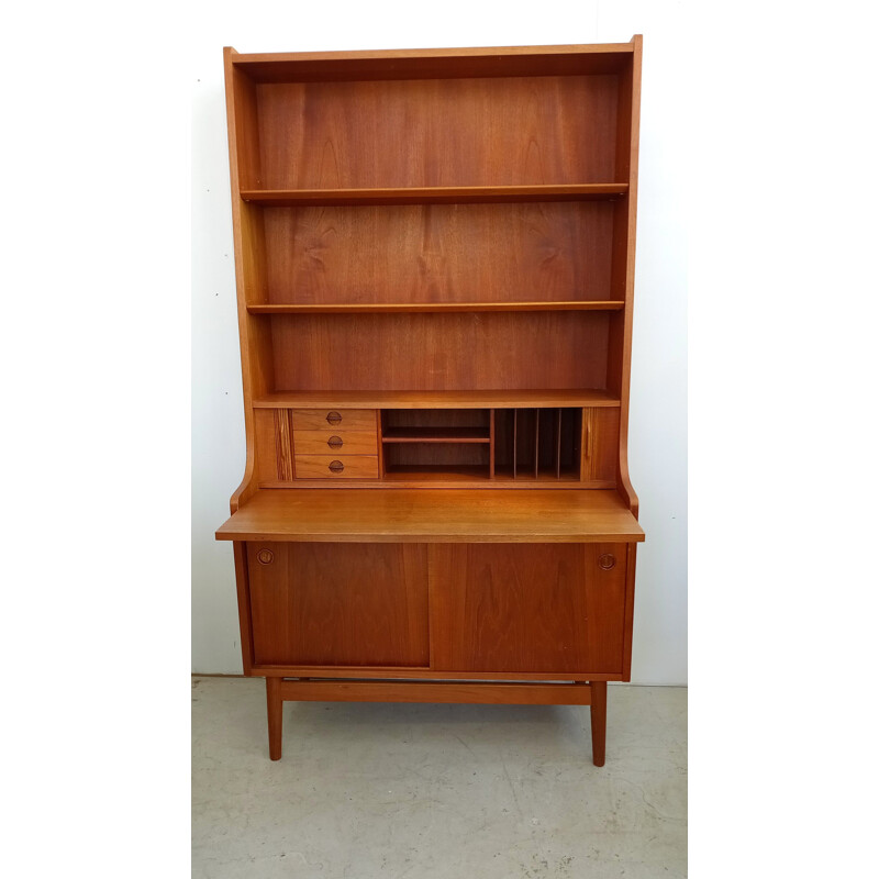 Danish vintage secretary in teak by Johannes Sorth for Bm Mobler