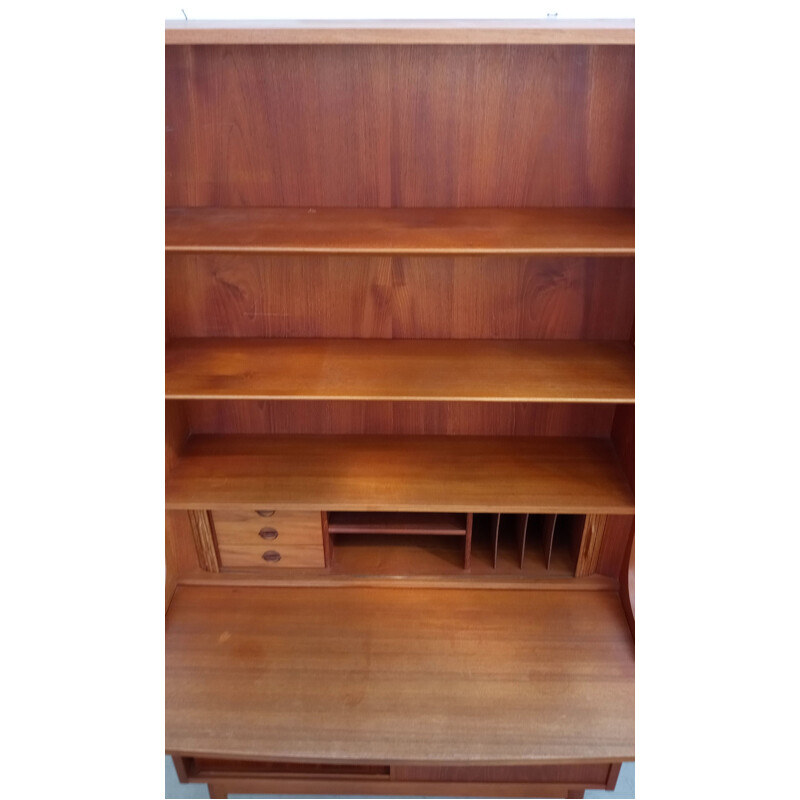 Danish vintage secretary in teak by Johannes Sorth for Bm Mobler