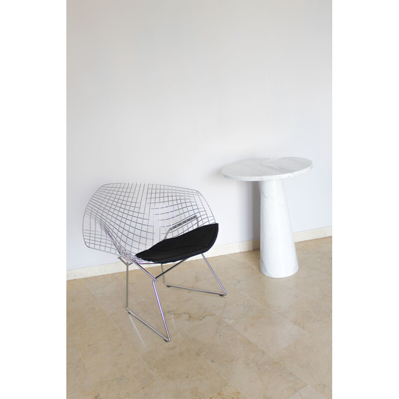 Sedia vintage con cuscino di Harry Bertoia per Knoll Diamond, Italia 1980