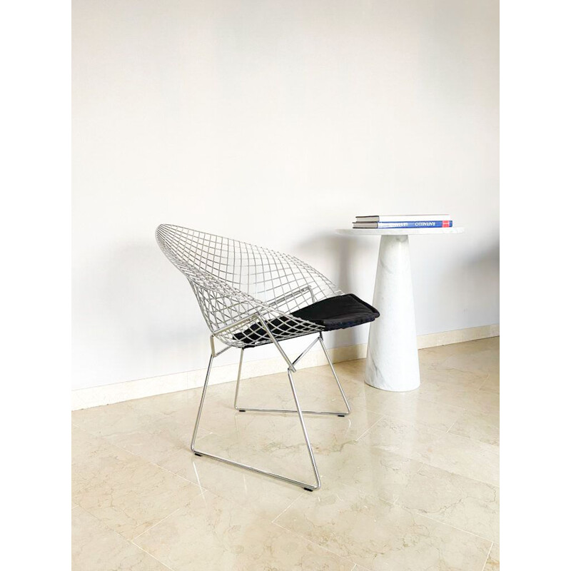 Vintage-Stuhl mit Kissen von Harry Bertoia für Knoll Diamond, Italien 1980