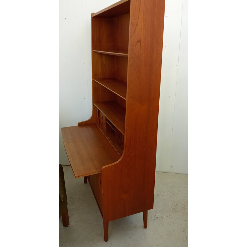 Danish vintage secretary in teak by Johannes Sorth for Bm Mobler