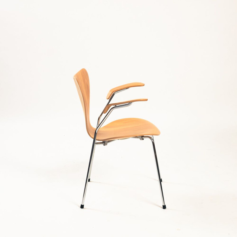 Vintage beechwood Butterfly 7-series armchair by Arne Jacobsen for Fritz Hansen, 1997