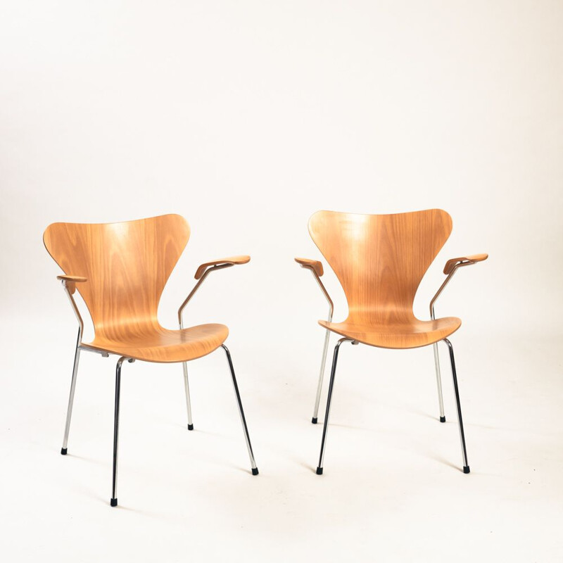 Cadeirão de madeira de faia da série 7 de Butterfly por Arne Jacobsen para Fritz Hansen, 1997