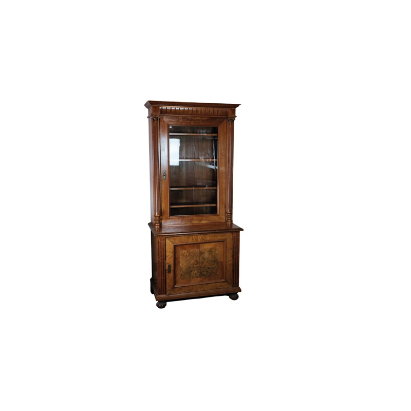 Vintage display cabinet in mahogany, 1880s