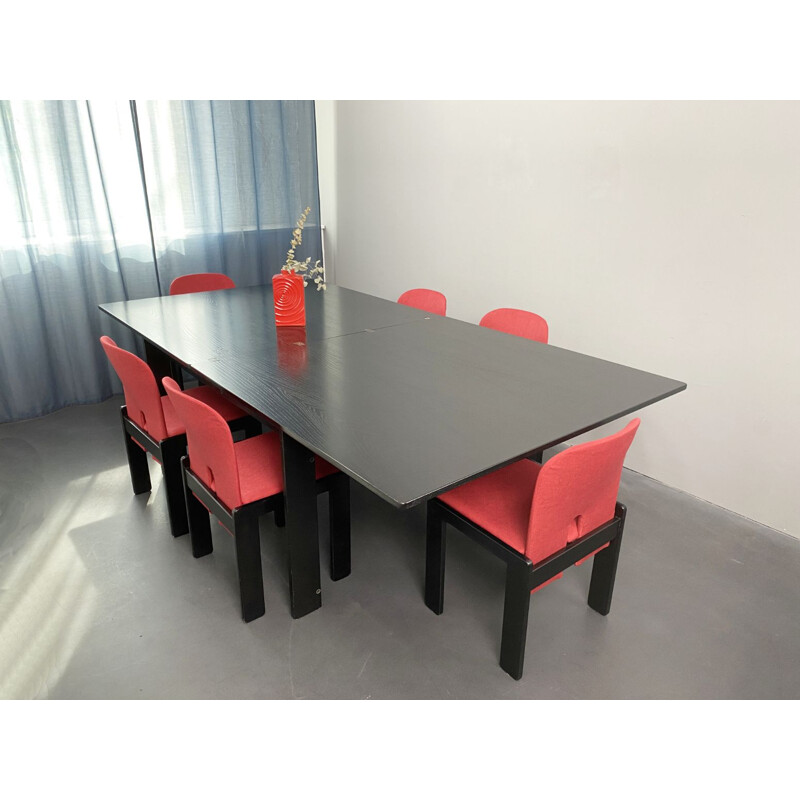 Vintage model 121 dining set by Afra and Tobia Scarpa for Cassina, Italy 1960s