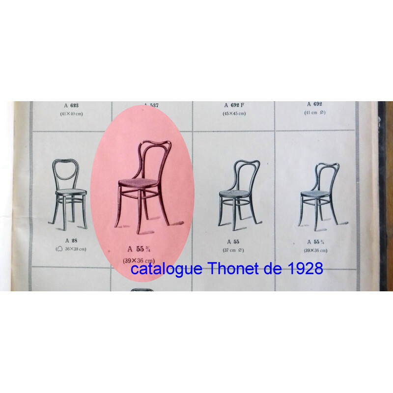 Vintage Thonet N 55 wooden chair, 1925