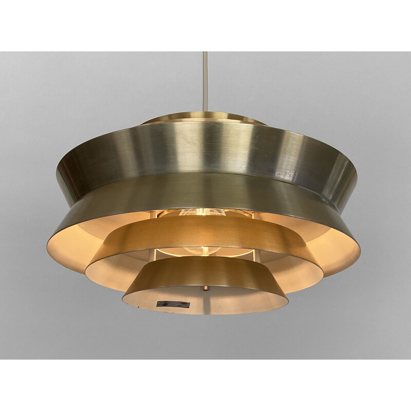 Vintage pendant lamp "Trava" by Carl Thore for Granhaga Metallindustri, Sweden 1960s