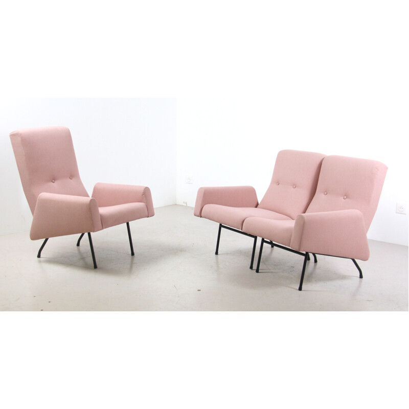 Vintage Concerto pink living room set by Louis Paolozzi, 1950s