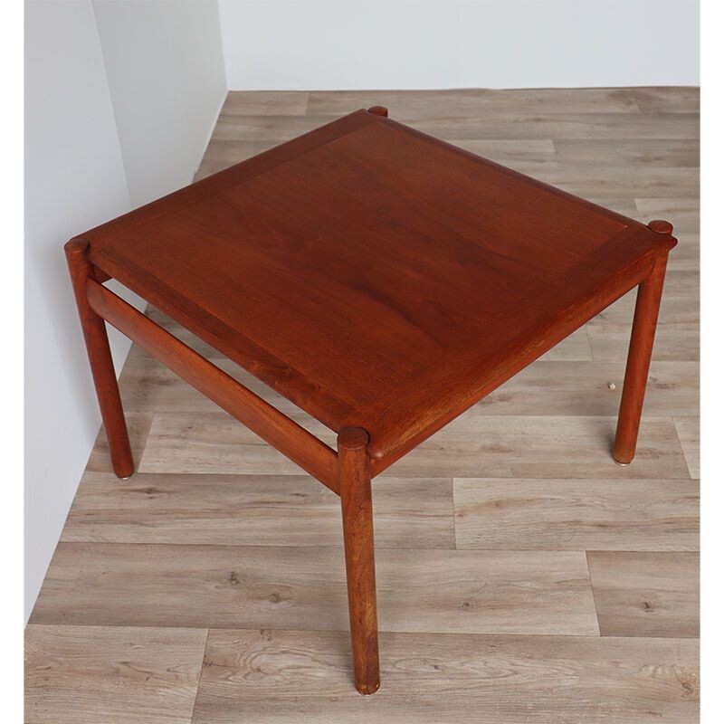 Mesa de café Vintage Scandinavian teak por Sven Ivar Dysthe para Dokka Mobler, 1960