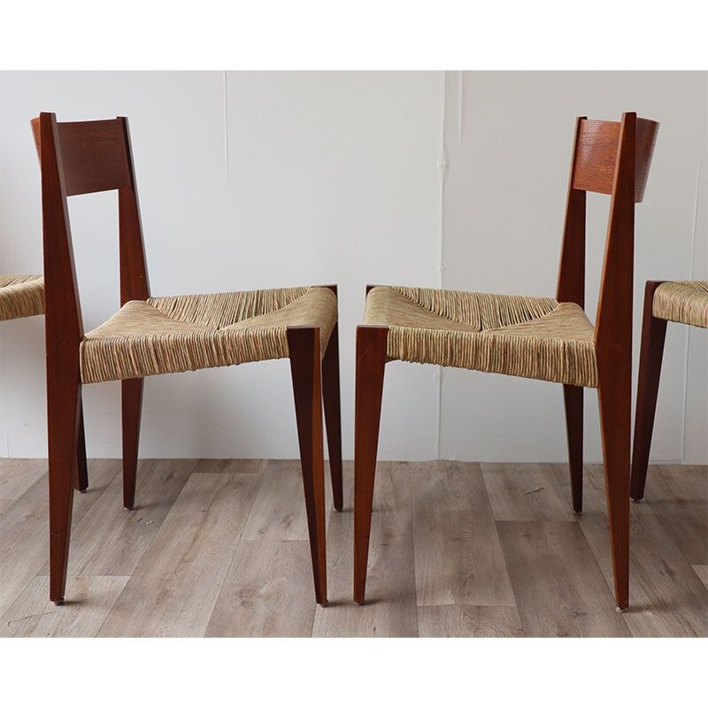 Set of 4 Scandinavian vintage teak chairs by Poul Cadovius, 1960