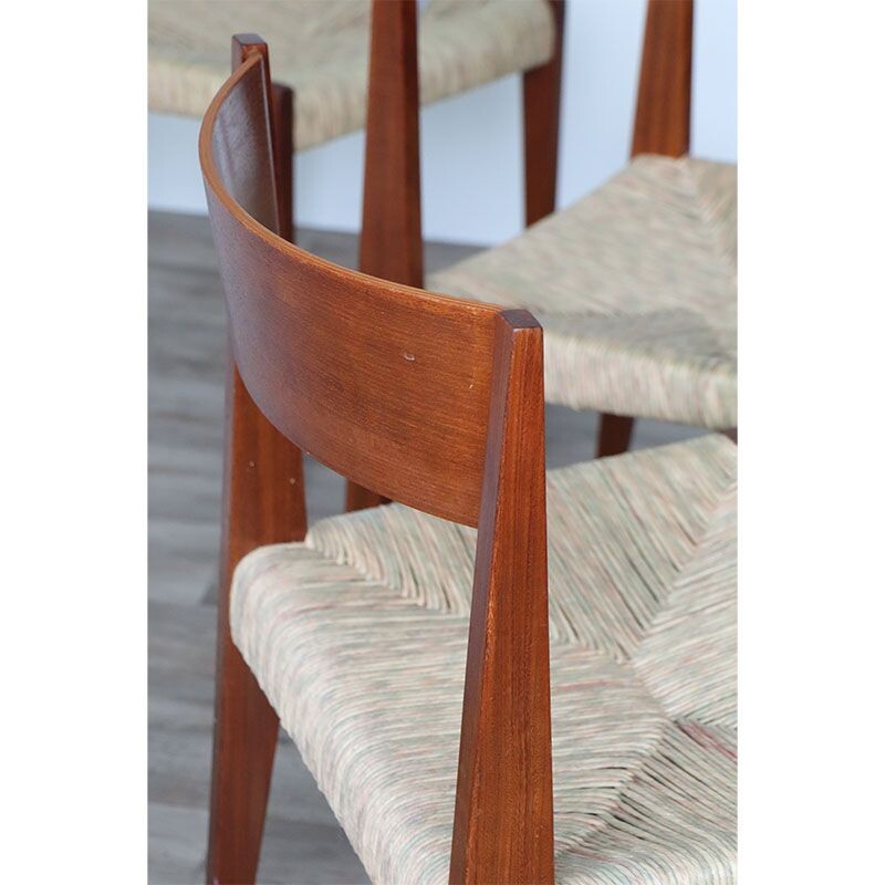 Lot de 4 chaises scandinave vintage en teck de Poul Cadovius, 1960