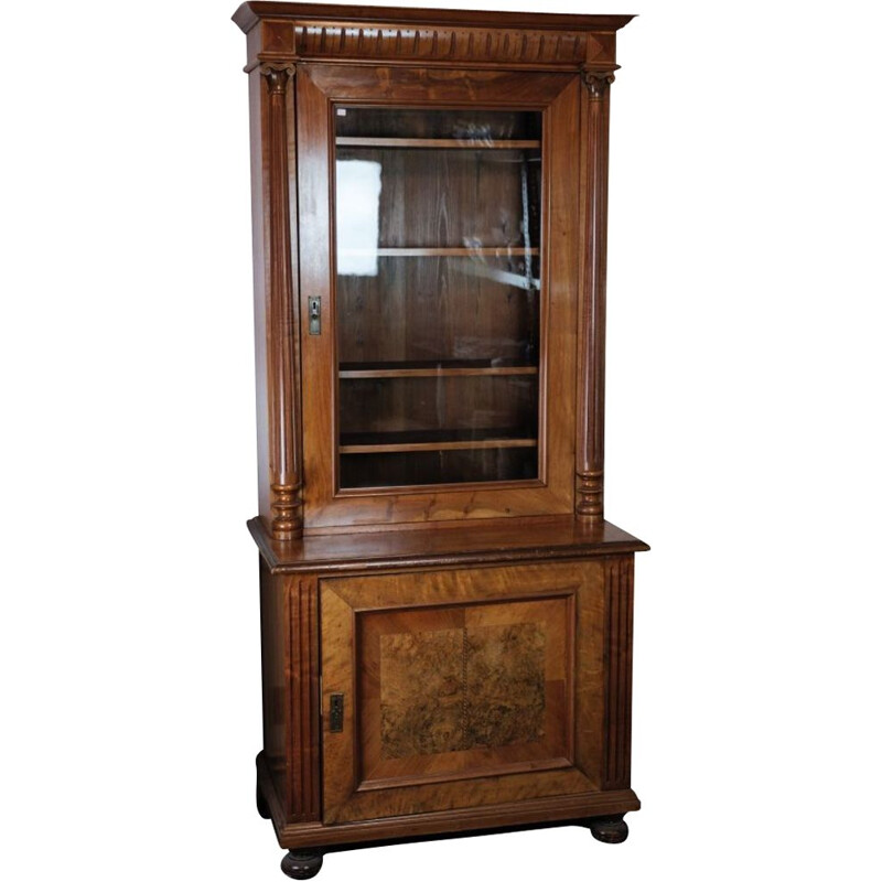 Vintage display cabinet in mahogany, 1880s