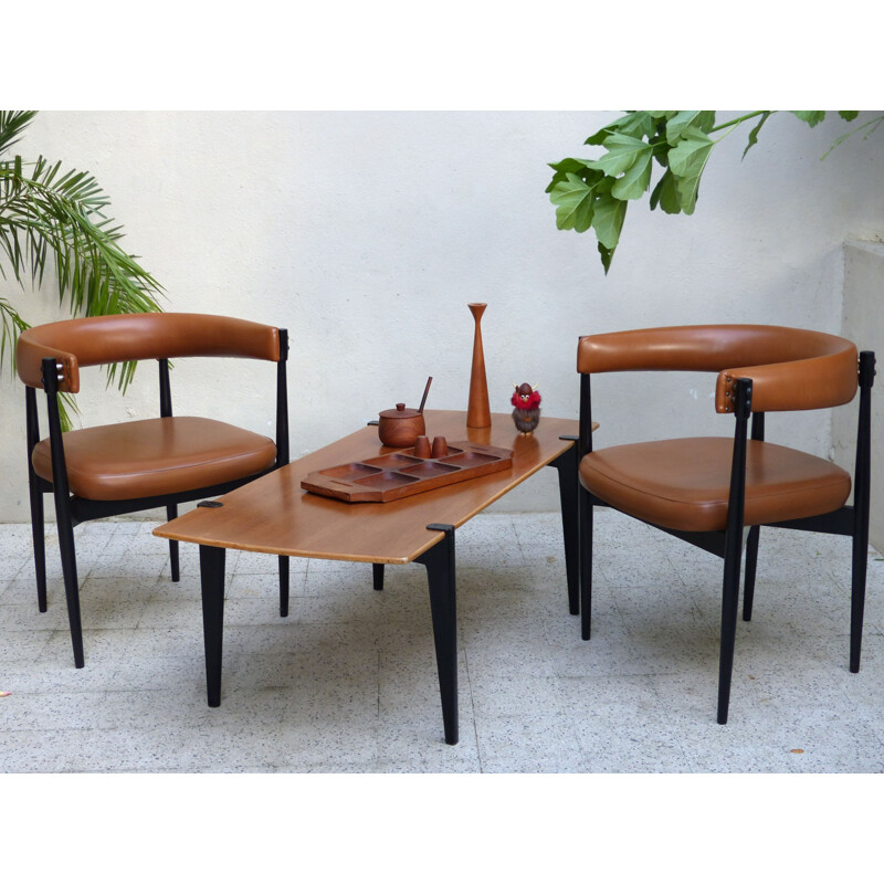Scandinavian teak coffee table - 1970s