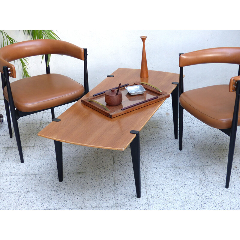 Scandinavian teak coffee table - 1970s