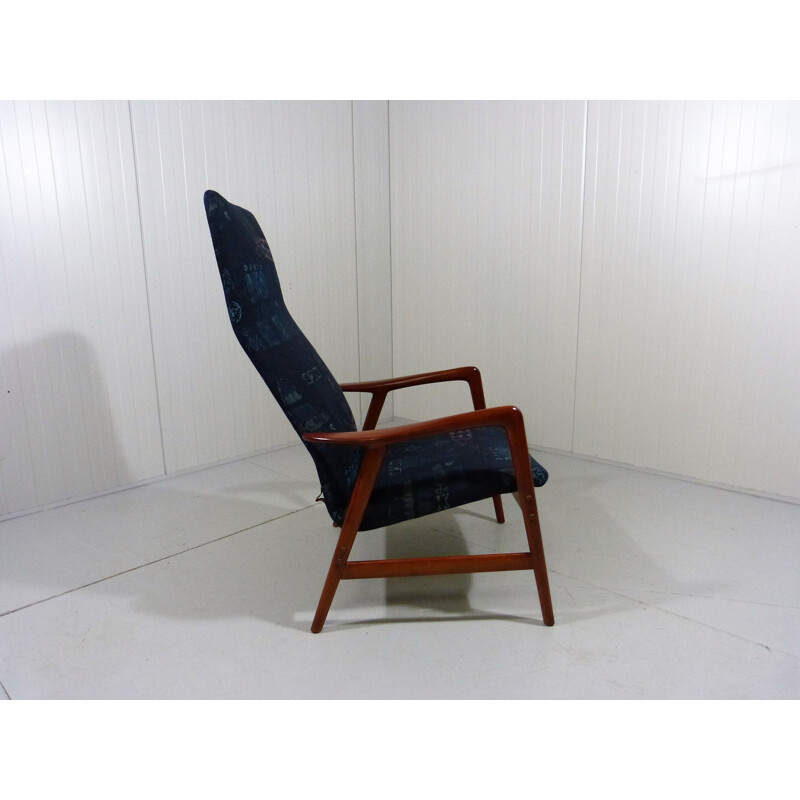 Vintage adjustable high back armchair Kontur by Alf Svensson for Fritz Hansen, 1960s