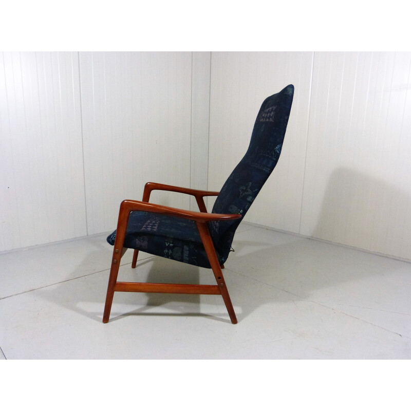 Vintage adjustable high back armchair Kontur by Alf Svensson for Fritz Hansen, 1960s