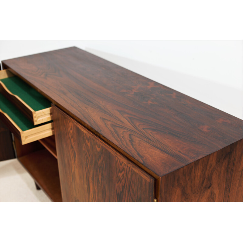 Vintage rosewood highboard by Omann Jun