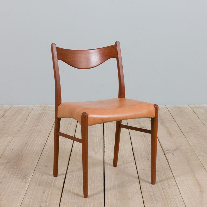 Set of 4 vintage chairs Gs60 by Arne Wahl Iversen for Glyngøre Stolefabrik, Denmark 1960