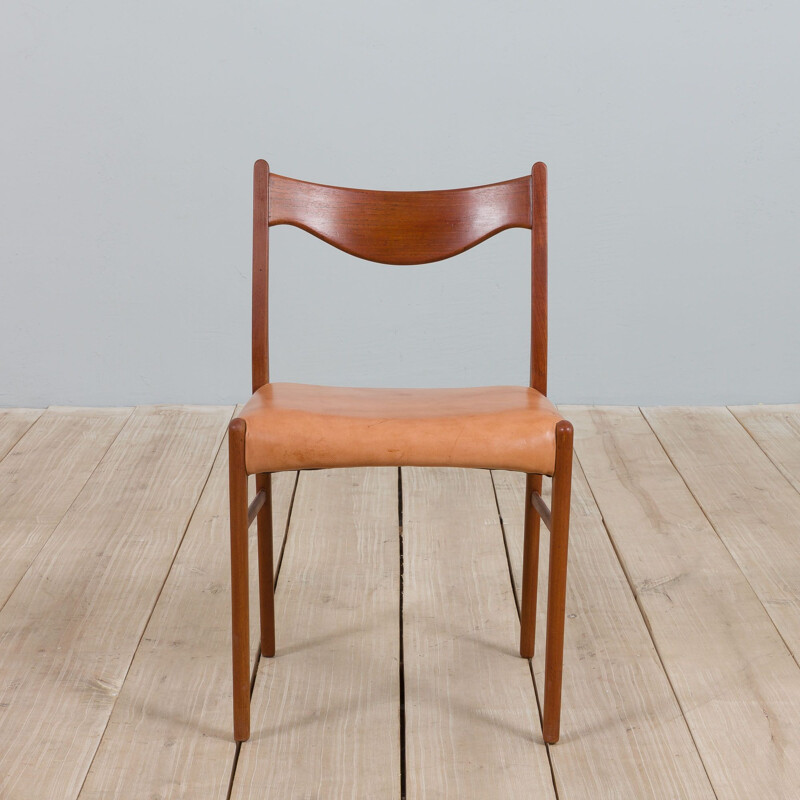 Set of 4 vintage chairs Gs60 by Arne Wahl Iversen for Glyngøre Stolefabrik, Denmark 1960