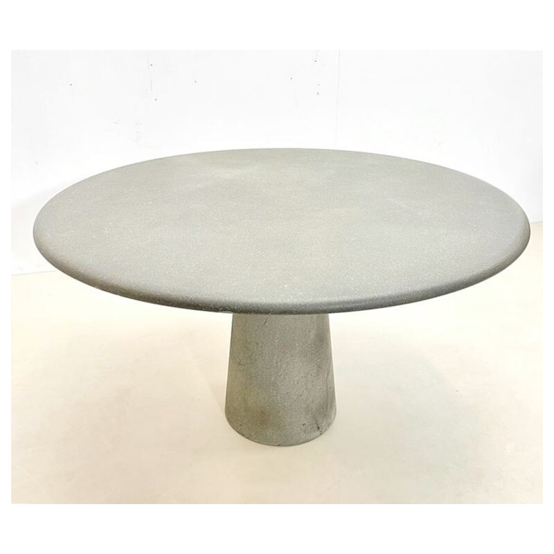 Mid-century round concrete dining table, Italy 1970s