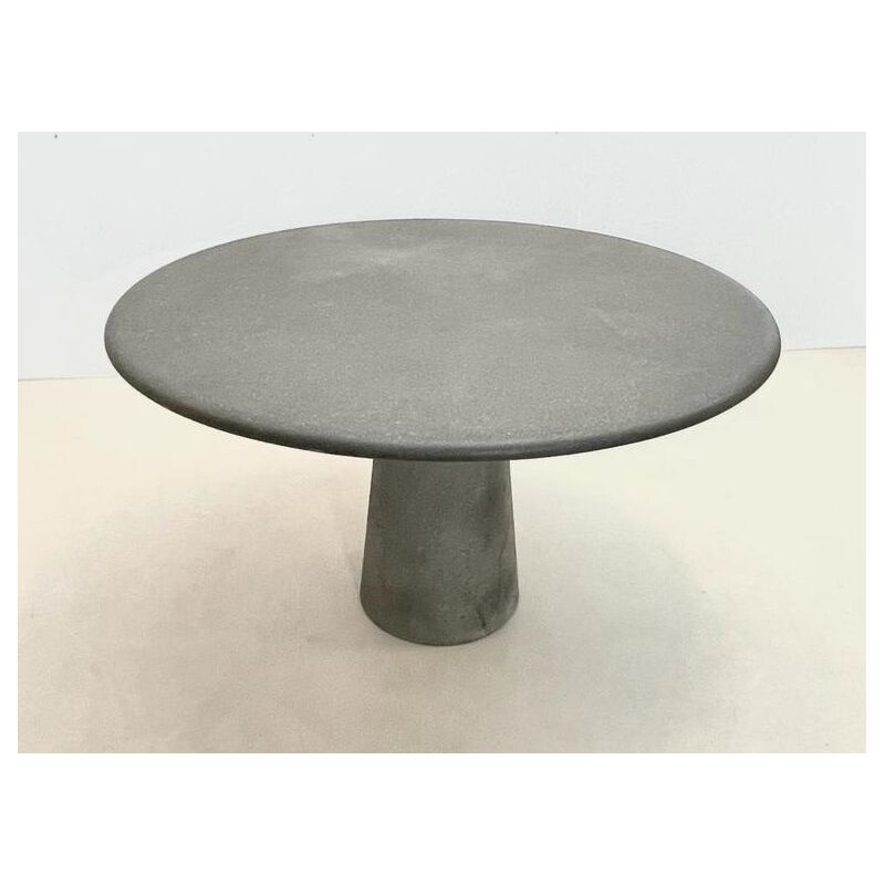 Mid-century round concrete dining table, Italy 1970s