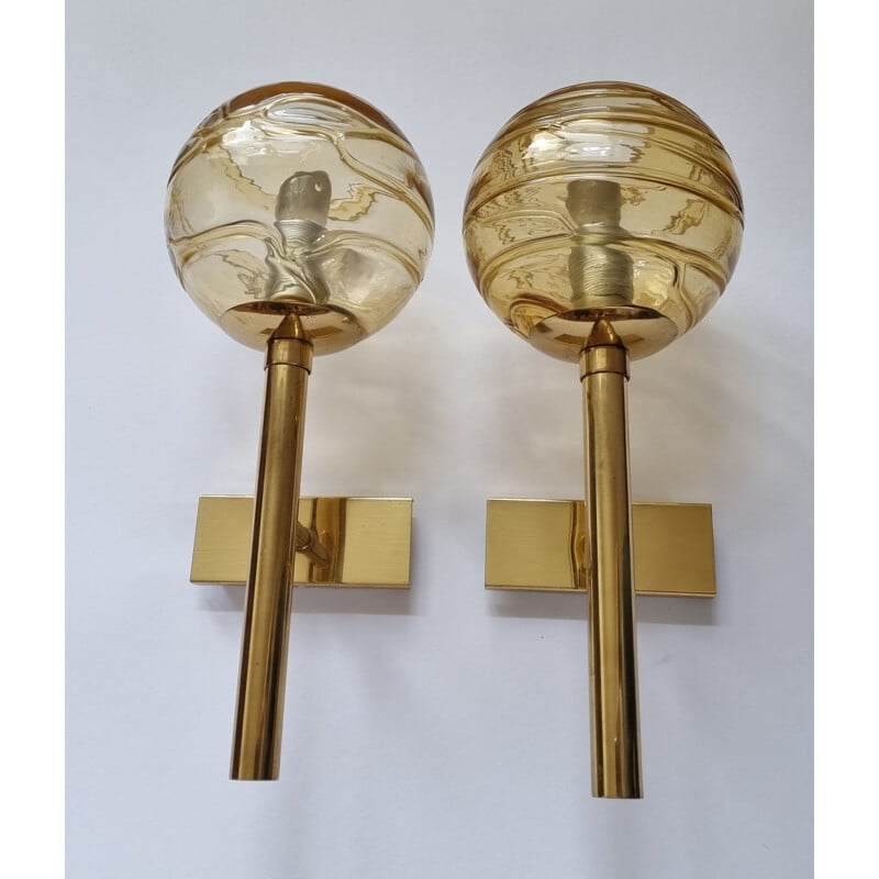 Pair of mid century wall lamps by Gaetano Sciolari, Italy 1970s