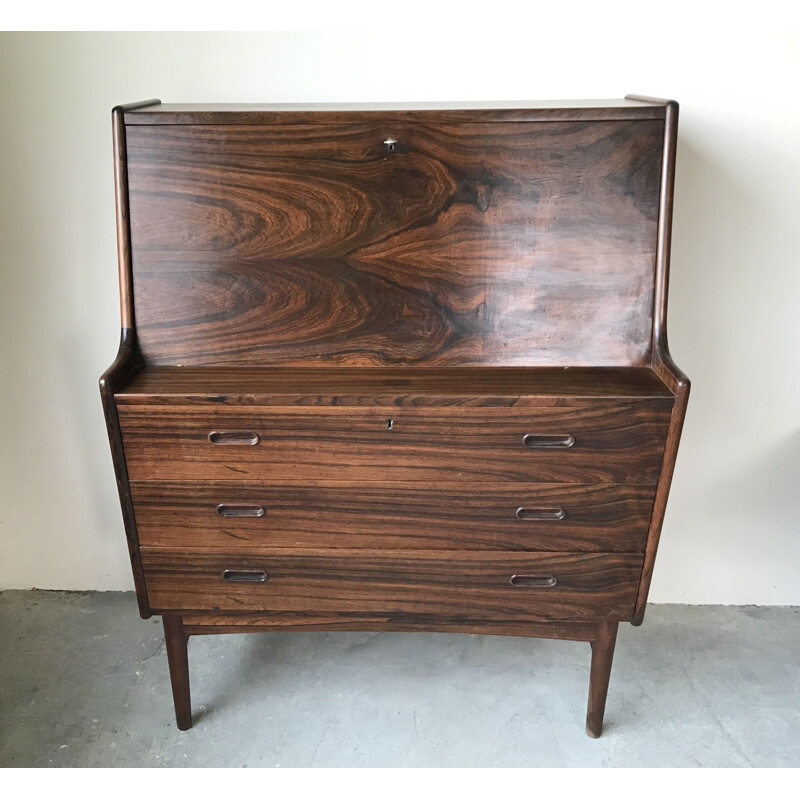 Vintage Rio rosewood secretary by Arne Wahl Iversen, Denmark 1957