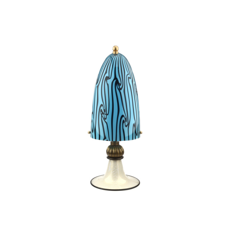 Vintage murano glazen tafellamp, Italië 1970