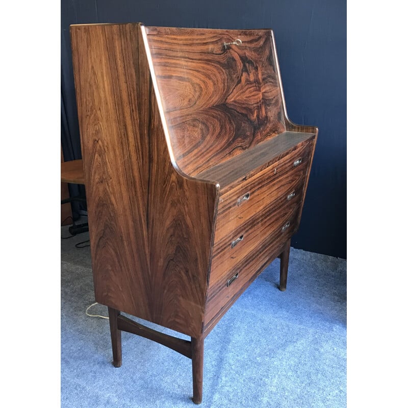 Vintage Rio rosewood secretary by Arne Wahl Iversen, Denmark 1957