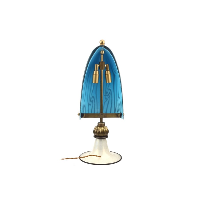Vintage table lamp in murano glass, Italy 1970
