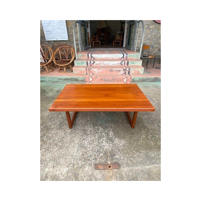 Vintage Danish teak coffee table by Niels Bach, 1960