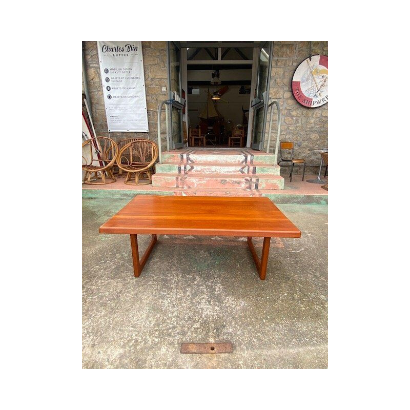 Vintage Danish teak coffee table by Niels Bach, 1960