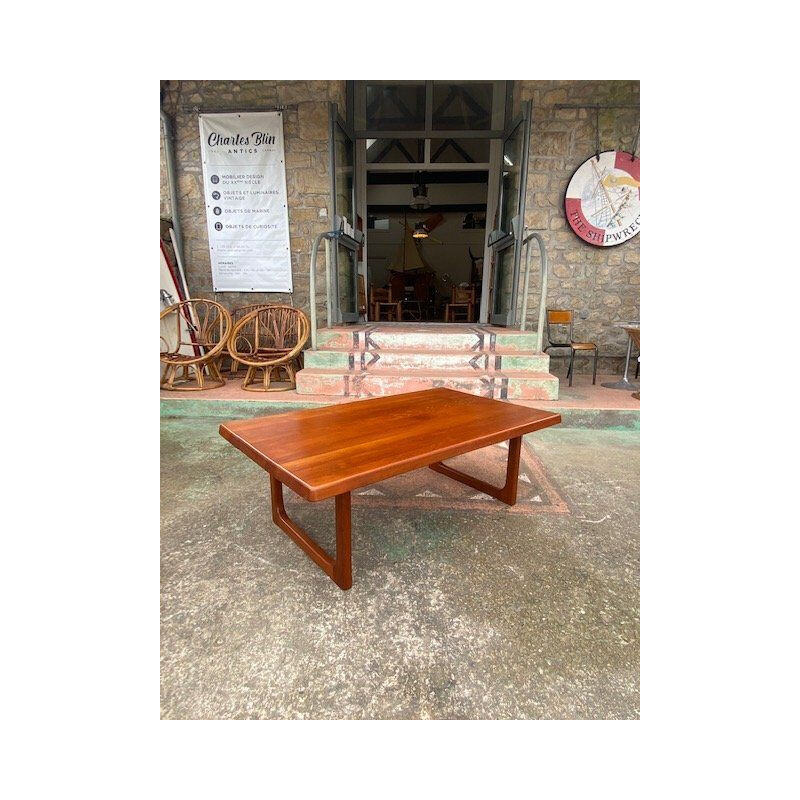 Vintage Danish teak coffee table by Niels Bach, 1960