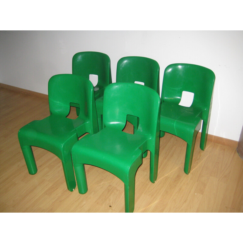 Set of 5 "Universal" chairs, Joe COLOMBO - 1960s