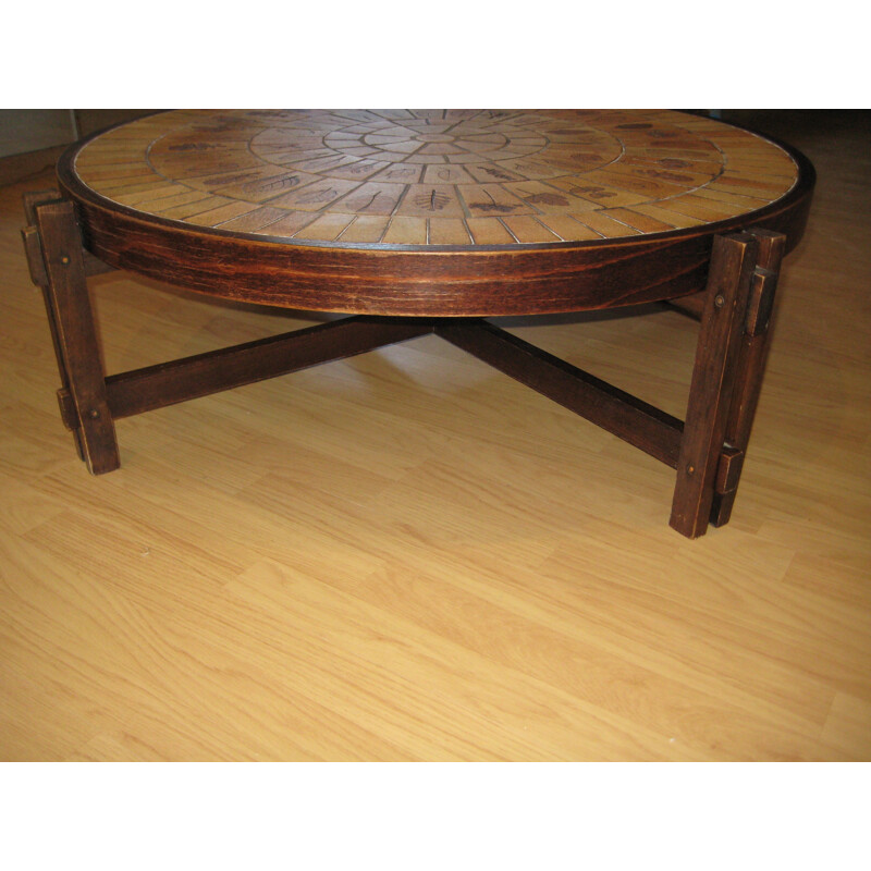 Large coffee table Herbier, Roger CAPRON - 1950s