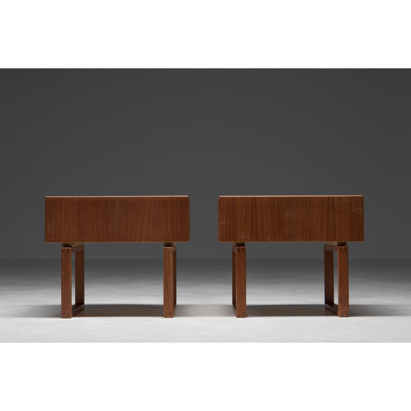 Pair of vintage teak planters by Kai Kristiansen for Salin Mobler, Denmark 1960