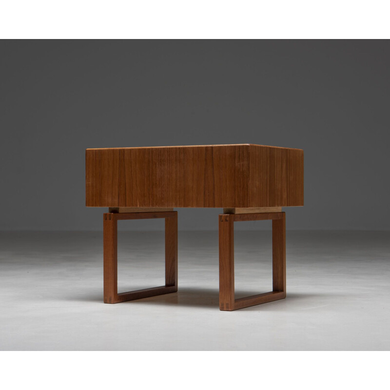 Pair of vintage teak planters by Kai Kristiansen for Salin Mobler, Denmark 1960